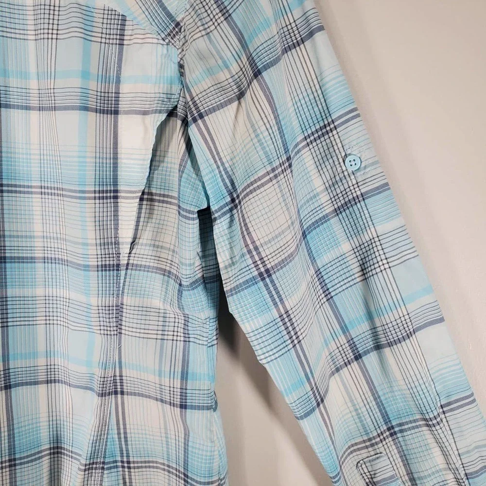 Columbia Silver Ridge Plaid Long Sleeve Shirt Blue Size Small - Picture 5 of 13
